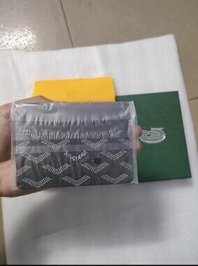 GOYARD Saint Sulpice Card Holder Wallet Green Goyardine w/Box | FREE SHIPPING